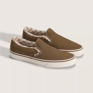 Vans Brown Slip-On Shoes VNOOOBVZOEO Cozy Hug Sepia NWB women’s size 6-10